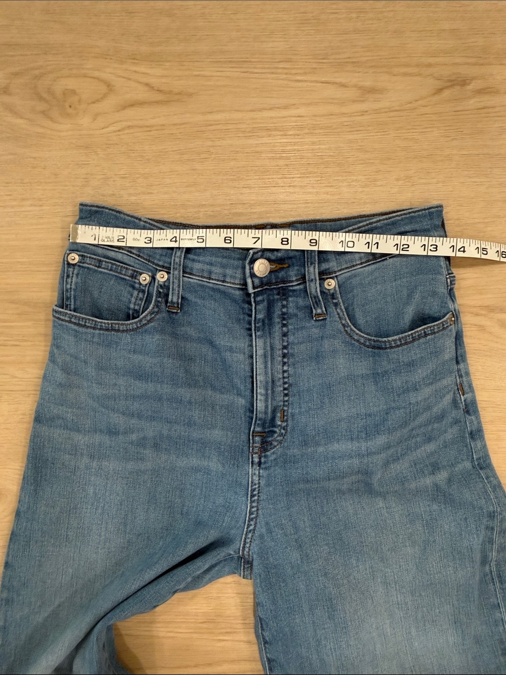 J Crew 28 High-Rise Wide Leg Women’s Jeans in Medium Blue - Picture 4 of 9